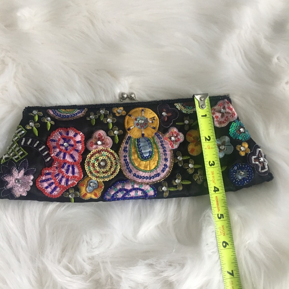 New York & Company black beaded clutch - Picture 4 of 4